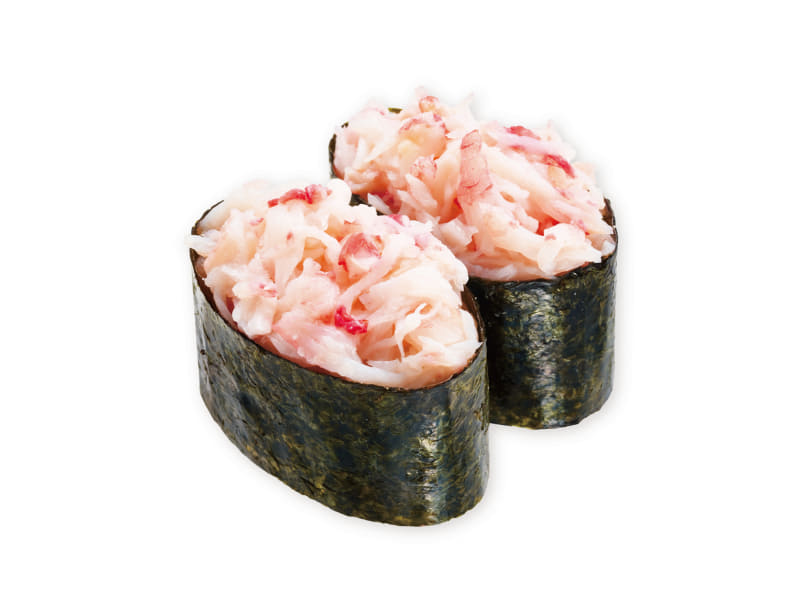 「丸ズワイガニ軍艦」280円(税込)87kcal
