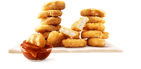「チキンマックナゲット 15ピース」　標準製品重量：303g、エネルギー：773kcal