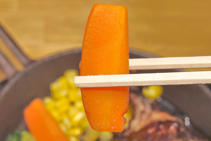 人参は厚く切ったことで甘味が強強！