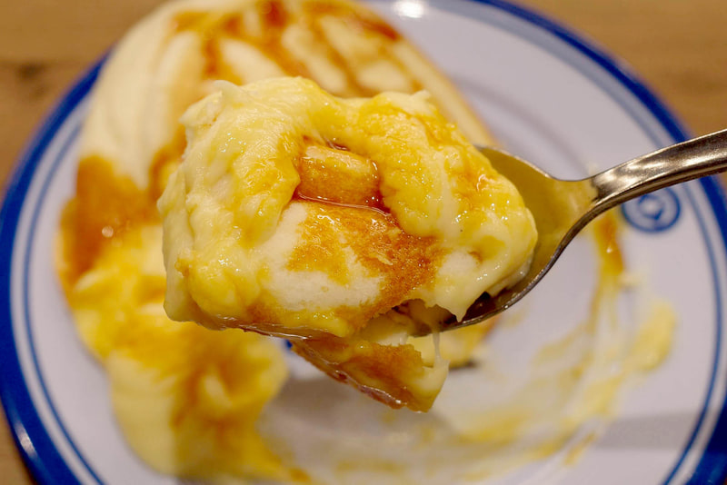 「マダガスカルバニラパンケーキ」は、もっちりパンケーキにバニラの味が活きた甘々なクリームで、シメにピッタリ！