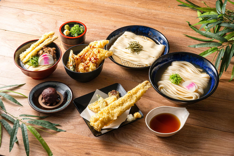 2025年資さんうどんの穴子商品(穴子天ざるうどん・穴子天うどん・穴子天しあわせセット)