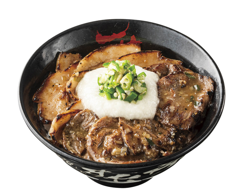 「ぶっかけ牛タン豚トロ丼 腹八分目盛り」1,290円(税込)
