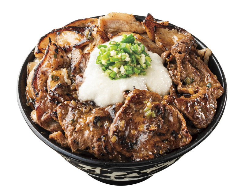 「ぶっかけ牛タン豚トロ丼 肉W盛り」2,090円(税込)