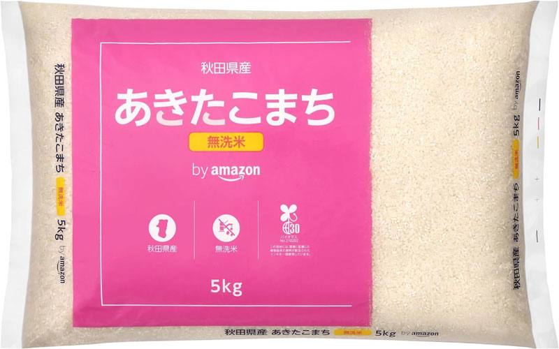 「あきたこまち 5kg」税込5,205円 (Amazon.co.jpより)	https://www.amazon.co.jp/exec/obidos/ASIN/B00ENWQYNS/impresswatch-34-22/ref=nosim