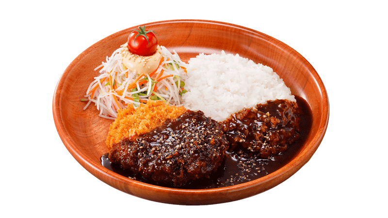 メンチカツペッパーソースディッシュ