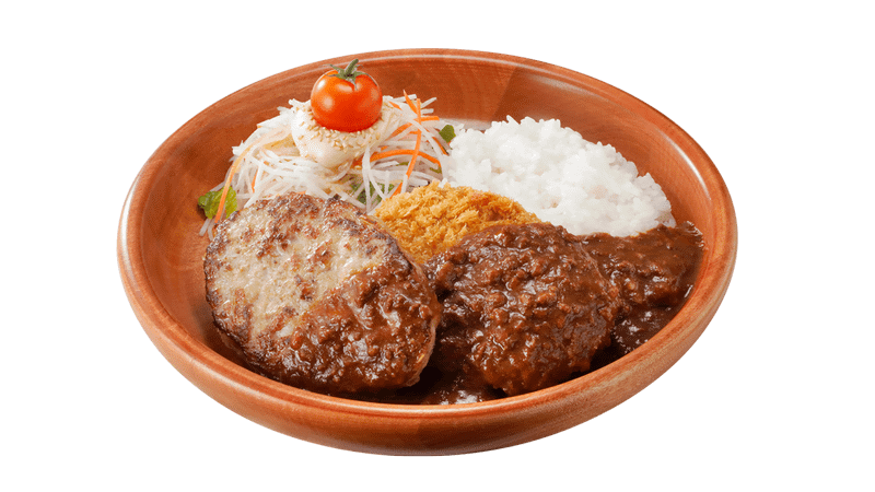 メンチカツカリー&ハンバーグディッシュ