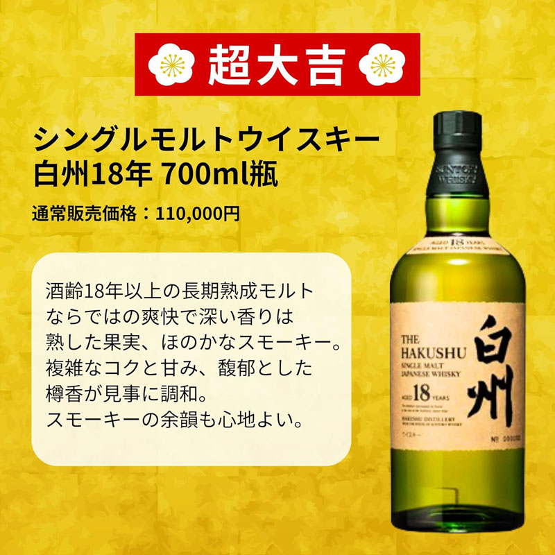 「第1弾 ウイスキー季節みくじ」税込3,980円 (Amazon.co.jpより)	https://www.amazon.co.jp/exec/obidos/ASIN/B0F1T2NWY5/impresswatch-34-22/ref=nosim
