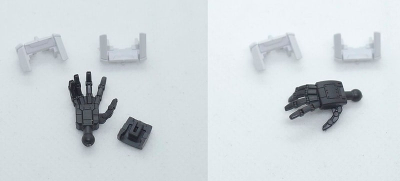 ガンダム立像風のパーツはI1ランナー16(予備としてもう一つあり)、Jランナー17、18を使用(RX-78-2風の武装のビームライフル固定時にも使用可能)