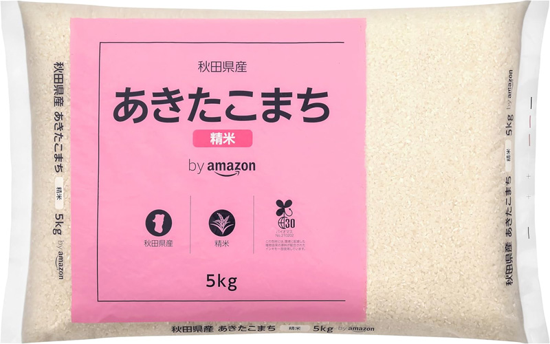「白米 あきたこまち 5kg」税込4,839円 (Amazon.co.jpより)	https://www.amazon.co.jp/exec/obidos/ASIN/B07NG6KZ2T/impresswatch-34-22/ref=nosim