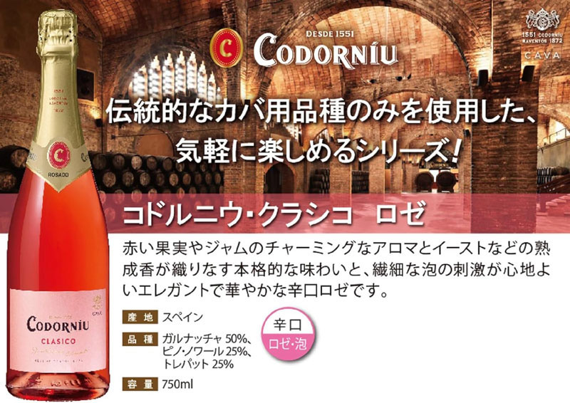 「コドーニュ クラシコ・ロゼ」の特徴