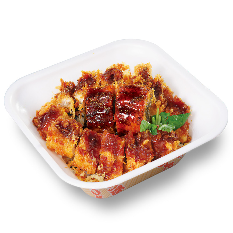 【テイクアウト】「うなぎの蒲焼きとロースカツの合い盛り弁当」 960円(税込1,036円)