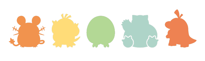 コメダ珈琲店特別装飾店舗・ポケモンシルエット