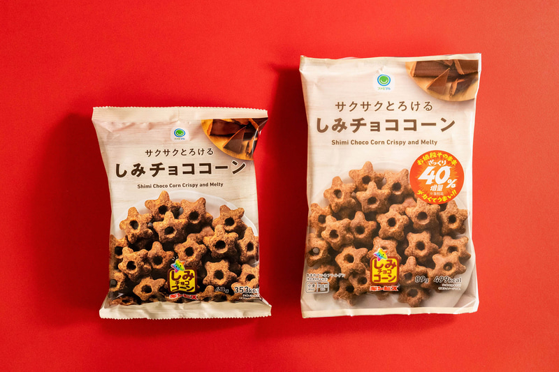 (写真左：通常品、右：増量品)