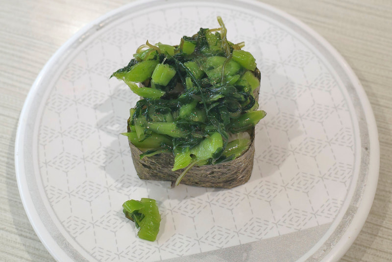 「野沢菜昆布軍艦」は、あふれ出すほどに野沢菜昆布がガッツリ！