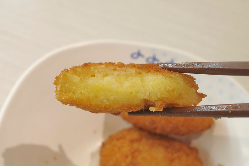 「五郎島金時入りスイートポテトコロッケ(2個)」は、五郎島金時の甘味が強いこともあいまってスイーツメニューらしさが感じられました