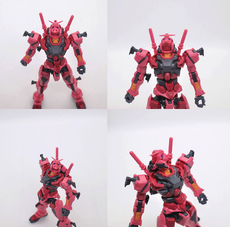 「HG 1/144 赤いガンダム」は、顔がよく動くためにミサイルなどの飛翔体を迎撃するシーンの再現性が高めです