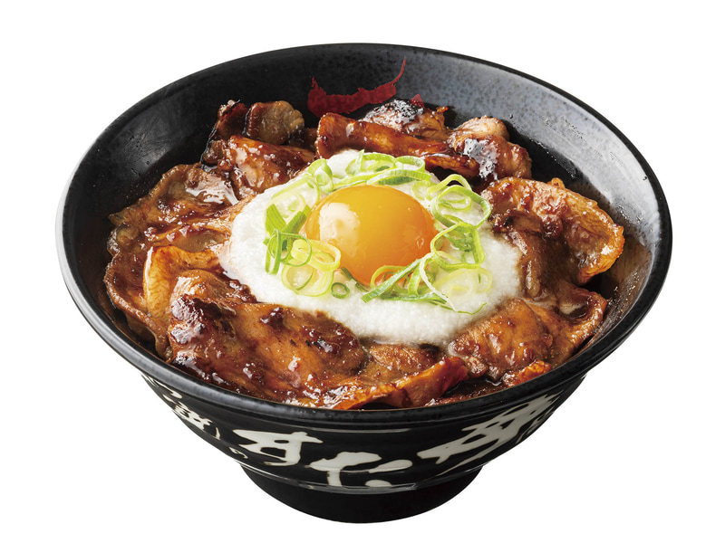 「月見とろろ北海道すた丼 豚肩ロース 腹八分目盛り」1,190円(税込)