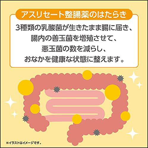 「アスリセート整腸薬」が腸内ではたらく様子
