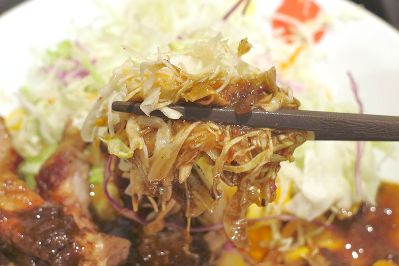 生野菜サラダも麻辣ソースのおかげでご飯のお供に早変わり!