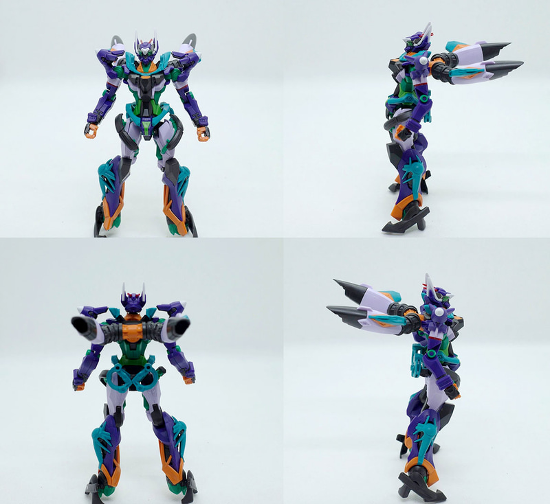 作りはほぼ「HG 1/144 GQuuuuuuX」と同一ですが、肩アーマーとコアブースターが大きめサイズなものに置き換わっています