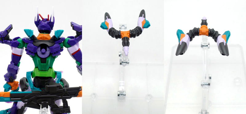 「HG 1/144 GFreD」のバックパックに所定のパーツをプラスすることでコアブースターとしてディスプレイもOK!