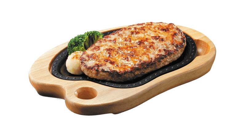 「ガリバーバーグステーキ(レギュラー)」(盛り付け量475g/エネルギー745kcal)