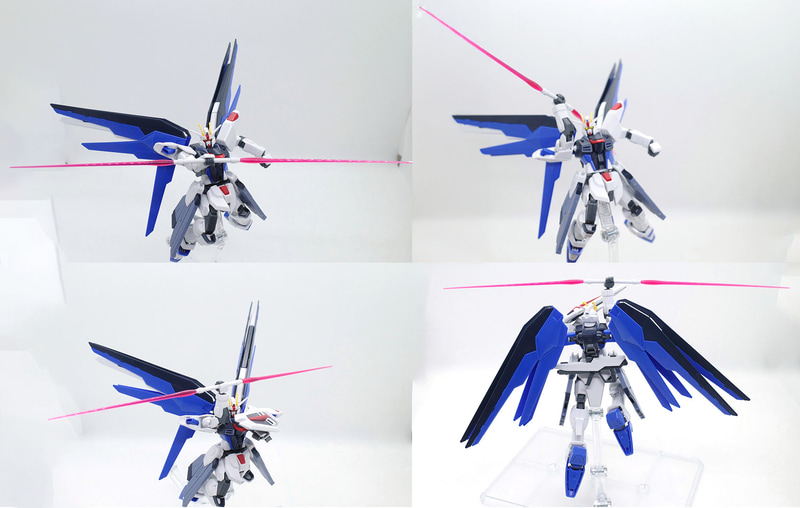 ラケルタ・ビームサーベルをアンビデクストラス・ハルバード形態にして振り回しつつ、ダメ押しで余ったルプス・ビームライフルを腰に装着することで乱戦感を醸し出すことが出来ます!