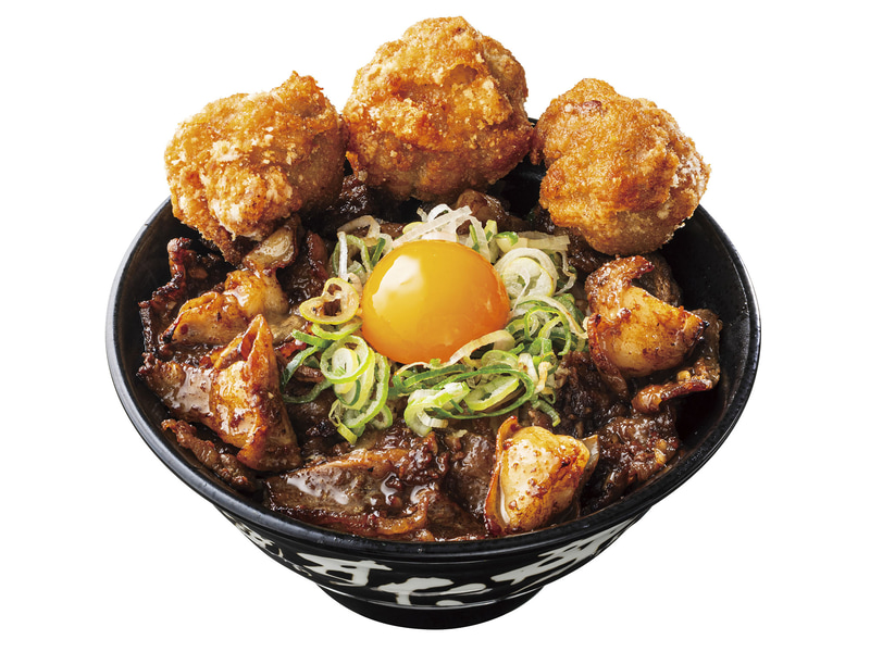 『とんこつ醤油牛カルビホルモン丼 唐揚げ合盛り』1,690円(税込)