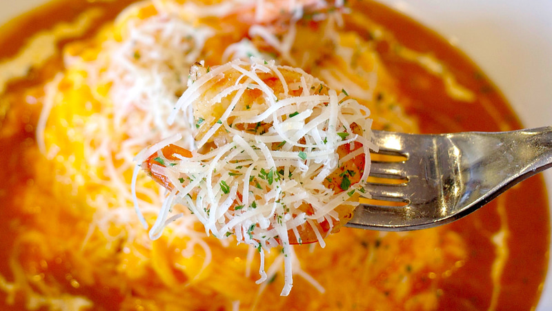 グラナパダーノチーズをまとう炙り赤海老は、焼き加減、赤海老の旨味、グラナパダーノチーズの優しい味わいが重なりあってウマウマ!