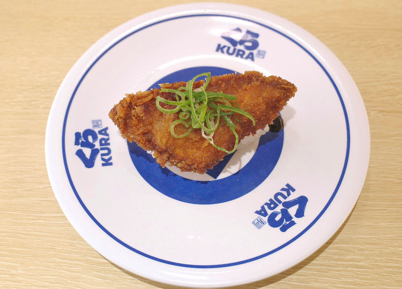 「かつおハラミカツ(一貫)」は、素材の持つ旨味、揚げ具合、味付けの強さコミコミで好印象!