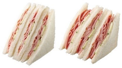 左が通常品、右が盛りすぎ商品