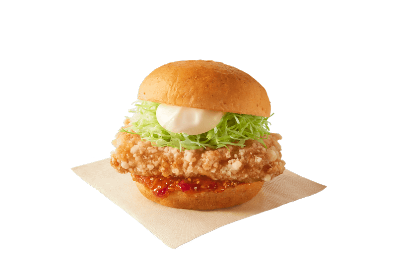 「ケンタの鶏竜田バーガーピリ辛しょうが」