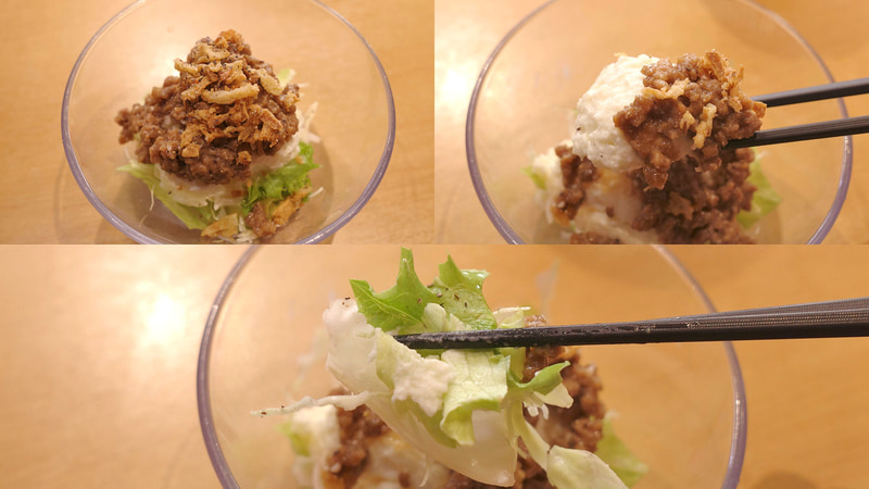 「【裏名物】きんぐの肉ポテサラダ」は、焼肉の合間の箸休めにピッタリ!