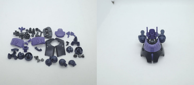 腰部はAランナー7(2個)、14(2個)、15(2個)、16、17、19(2個)、20(2個)、21、22、Bランナー1、2、19、20、C1ランナー1、2、3、4、5、C2ランナー23、26、D1ランナー7、E1ランナー10(2個)、11、E2ランナー10(2個)、11、F1ランナー5、6、7、8を使用