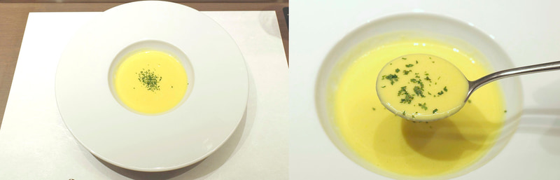 「とうもろこしのポタージュスープ」はスイーツの如く甘々!