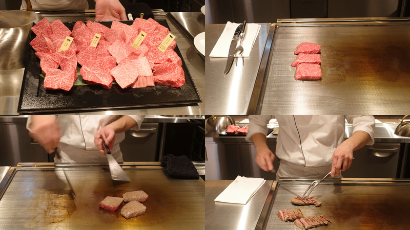 肉塊が鮮やかに焼かれる様を見ると、兎にも角にも味の良さに期待が高まります!