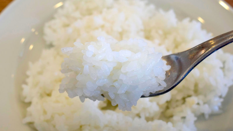 ライスはハリのある炊き加減!