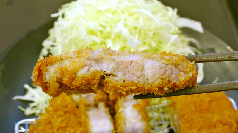 国産雪国育ち厚切りロースかつは揚げ具合、素材力含めてパーフェクト!