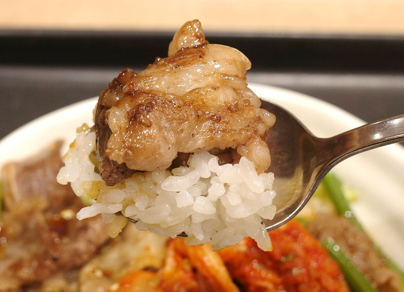 「特選ブリスケット肉丼」は、ご飯物としては塩気が足りない点がウィークポイント!