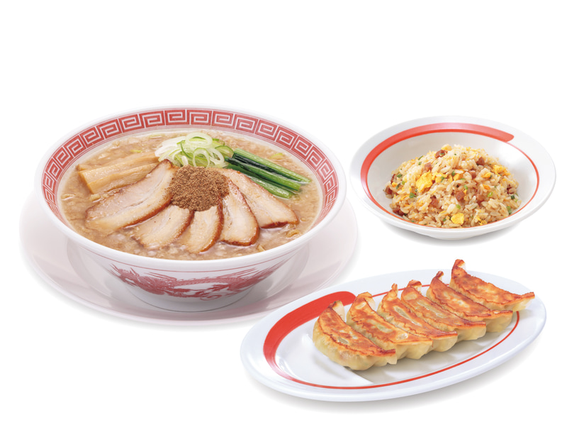 「魚介とんこつらーめんミックスセット」(※餃子とチャーハンのセット) 通常1,440円(税込)→1,290円(税込)※150円お得