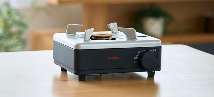 「ごとく付きしる受け」を装着すれば、カセットこんろとして使用できます