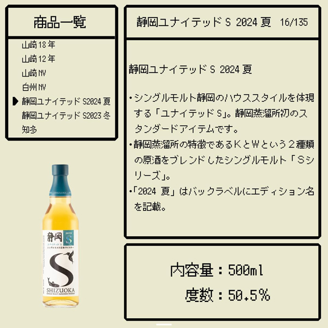 「静岡ユナイテッド S 2024 夏」の当選確率とテイスティングノート