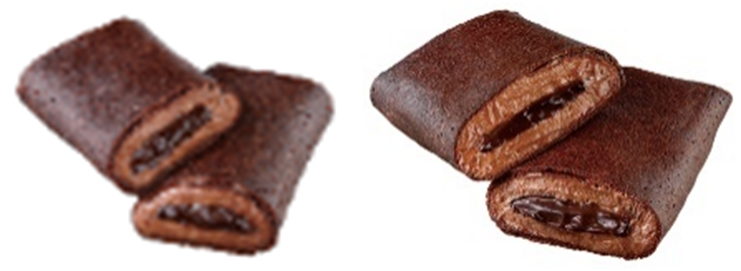 左が＜従来品＞、右が＜盛りすぎ商品＞