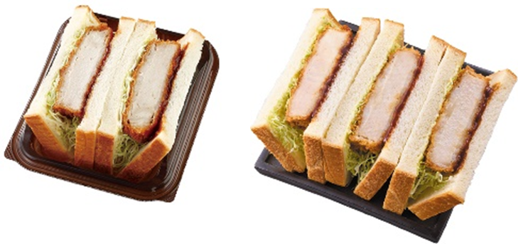 左が＜従来品＞、右が＜盛りすぎ商品＞