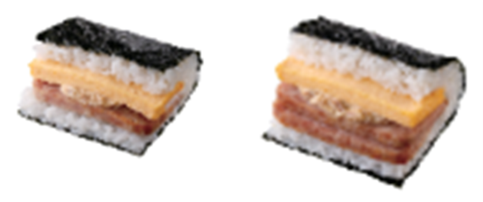 左が＜従来品＞、右が＜盛りすぎ商品＞