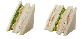 左が＜従来品＞、右が＜盛りすぎ商品＞