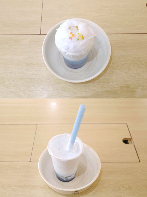 「シナモロールの空飛ぶりんごソーダ」は、最初からMIXして飲み干すのが最高にウマウマ!