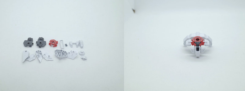 腰部はAランナー2、Bランナー15、16、Cランナー2、3、4、5、6(2個)、8、9、10、18、19、Eランナー6、シール10を使用