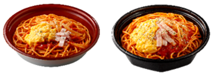 左が＜従来品＞、右が＜盛りすぎ商品＞