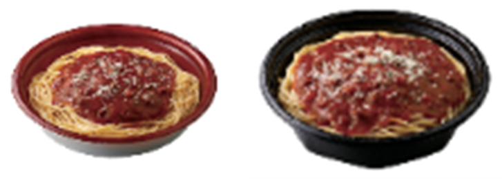 左が＜従来品＞、右が＜盛りすぎ商品＞